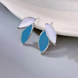 FIMBUL Silver Plated Leaf Shaped Studs-image-28