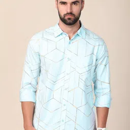 MERCHANT MARINE Men Standard Slim Fit Sheer Printed Casual Shirt-image-55