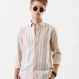 Snitch Men Slim Fit Multi Stripes Striped Casual Shirt-image-86