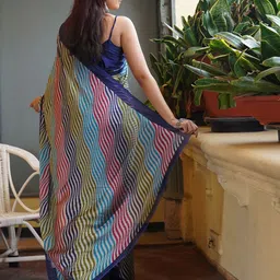 kalini MIRCHI FASHION Leheriya Poly Chiffon Leheriya Saree image 3