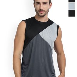 FTX Pack Of 4 Colourblocked Sports Gym Innerwear Vests-picture-36
