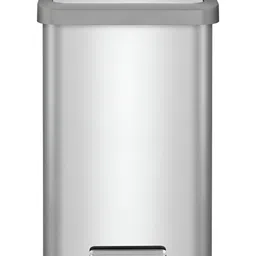 OBSESSIONS Grey & Black Stainless Steel Soft-Close Trash Pedal Dustbins - 45 L image 4
