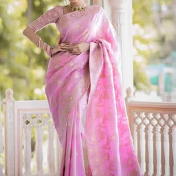 PRISHA FASHION Woven Design Zari Art Silk Handloom Banarasi Saree-picture-37