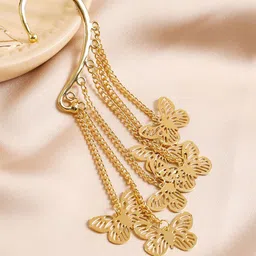 StyleCast x Revolte Gold Plated Tasselled Contemporary Ear Cuff-picture-57