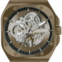 French Connection Men Skeleton Dial & Stainless Steel Bracelet Style Straps Analogue Motion Powered Watch image 2