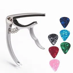 gracecharm Spring Guitar Capo with 5 Picks Free Spring Guitar Capo image 5