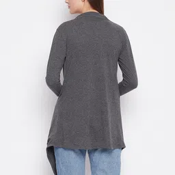 Hypernation Women Charcoal Longline Shrug image 5