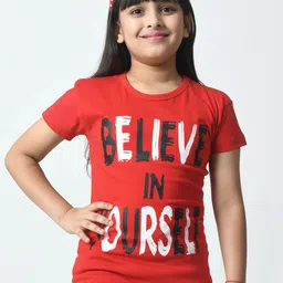 BAESD Girls Typography Printed T-shirt-image-54