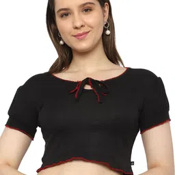 ROARERS Tie-Up Neck Puff Sleeve Top-picture-39