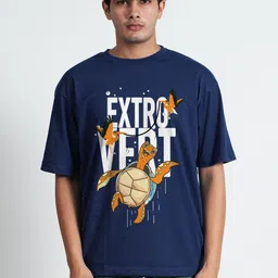 Bloopers Store Graphic Printed Round Neck Short Sleeves Cotton Oversized T-shirt-picture-33