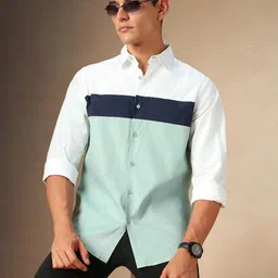 Dennis Lingo Men Opaque Colourblocked Casual Shirt-picture-37