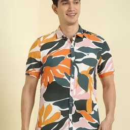 Allen Solly Spread Collar Opaque Printed Casual Shirt-picture-16