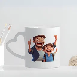 INTERNATIONAL GIFT White Printed Ceramic Glossy Mugs Set of Cups and Mugs-picture-35