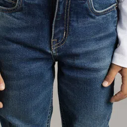 Ed-a-Mamma Boys Comfort Mildly Distressed Light Fade Stretchable Jeans image 3