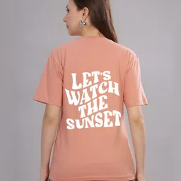 FALTU.CO Women Printed Drop-Shoulder Sleeves Pure Cotton T-shirt image 1