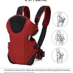 ramyaa enterprises 3 In 1 Baby Carrier Ergonomic Adjustable Sling Kangaroo Design Baby Carry Bag Baby Carrier image 1