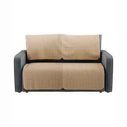 Aura Brown Checked Cotton 4 Piece Sofa Cover image 4