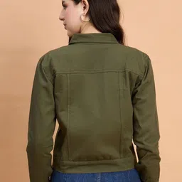 The Roadster Lifestyle Co Spread Collar Button Down Denim Jacket image 3