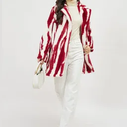 Athena Striped Notched Lapel Longline Overcoat-picture-23