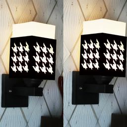 Gojeeva Black Wood Square Wall Lamps-picture-27