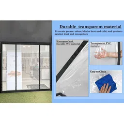 Stylista Transparent Insulated Magnetic Door Curtain - 106 x 94 inch - PVC thickness 0.3mm image 3