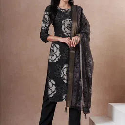 FASHOR Women Floral Printed Regular Pure Cotton Kurta with Trousers & With Dupatta-picture-17