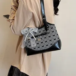 KPOP Women Abstract Printed Structured Shoulder Bag-picture-10