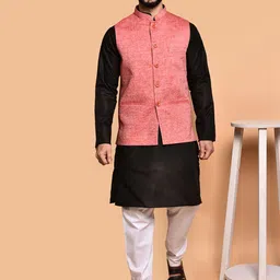 PRINTCULTR Men Regular Pure Cotton Kurta with Trousers image 1