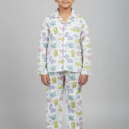 YK Boys Printed Night suit image 4