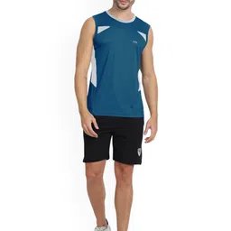 FTX Pack Of 4 Colourblocked Round Neck Bio-Wash Gym Innerwear Vests image 4