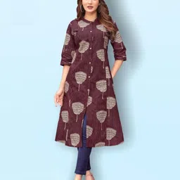 Women Printed Cotton Rayon Straight Kurta-image-89