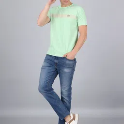 WILD ELEPHANT Men Striped Round Neck Slim Fit T-shirt image 3