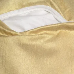 Alina decor Beige & Gold-Toned Set of 2 Embellished Square Cushion Covers image 5