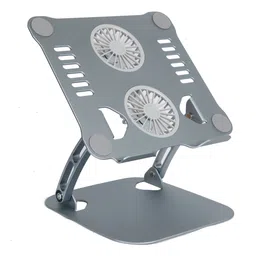 Voltaura Foldable Lightweight Laptop Riser for Work, Study & Travel - Portable & Durable Z14 Ergonomic Adjustable Alloy, Foldable, Height Adjustable, Anti-Slip Design Laptop Stand-image-33