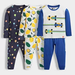 Orange Sugar Unisex Kids Printed Night suit-image-27