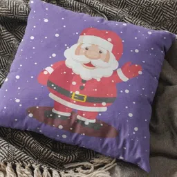 THEYAYACAFE Violet & Red Graphic Printed Square Shaped Cushion Cover image 3