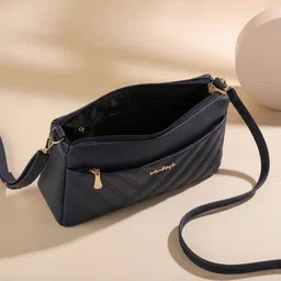 LIKE STYLE Women Quilted PU Sling Bag image 5