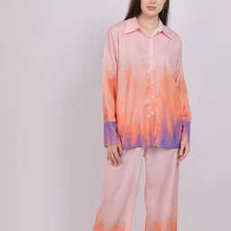 Aumbe Shade Printed Shirt With Palazzo Co-Ords image 2