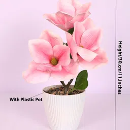 Home Bloom Pink 1 Pieces Artificial Flower With Pot image 3