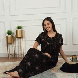 Sweet Dreams Women Printed Maxi Nightdress-picture-18