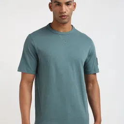 Calvin Klein Jeans Men Solid Round Neck Applique T-shirt-picture-37