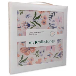 My Milestones Floral Printed Summer Single Bed Blanket image 3
