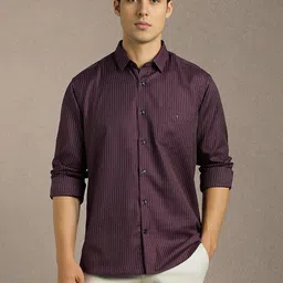 Louis Philippe Sport Men Slim Fit Micro Checks Striped Casual Shirt-picture-13