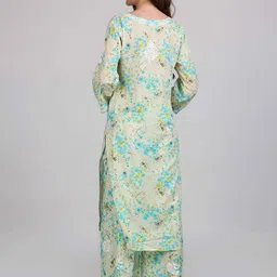 KHAKA Women Floral Printed Kurta with Palazzos image 2