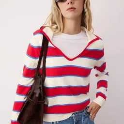 Trendyol Women Striped Pullover-image-7