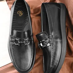 House of Pataudi Men Round Toe Slip-On Formal Loafers-image-89