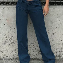 DressBerry Women Comfort Straight Fit High-Rise Light Fade Acid Wash Stretchable Jeans-image-92