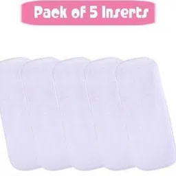 child chic 5 LAYER MICROFIBER CLOTH INSERTS LINERS DIAPER, REUSABLE WASHABLE INSERTS PACK OF 5 (WHITE)-picture-27