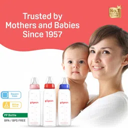 pigeon 120ml Peristaltic Nursing Bottle Twin Pack Nipples (Blue/White) - 120 ml image 5