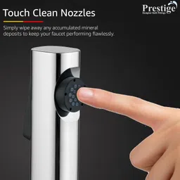 prestige KHL26 High Pressure Snowbell ABS Health Faucet with 1mtr ss tube and wall hook HealthFaucet image 3